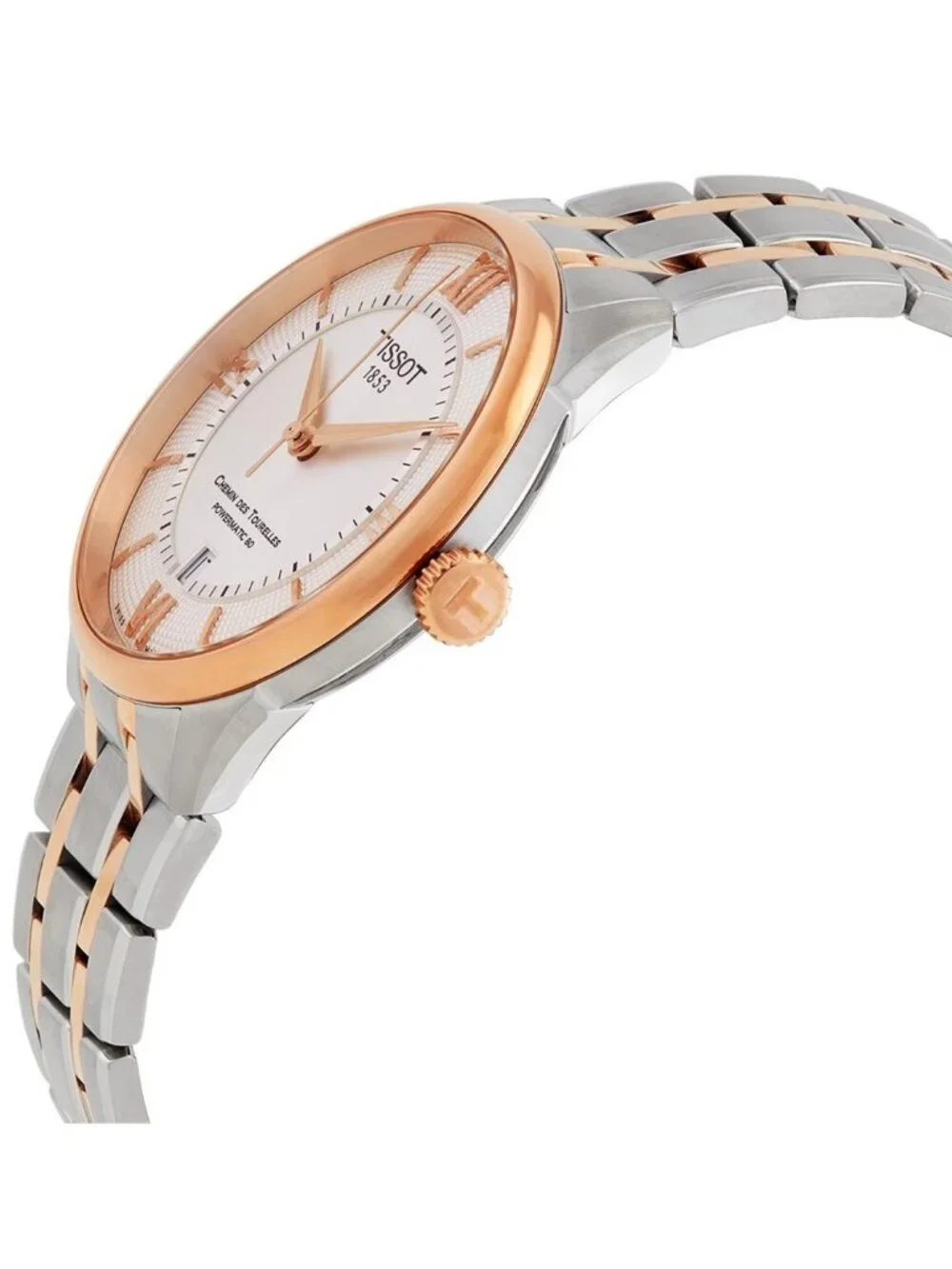 NWT Tissot Chemin Des Tourelles Automatic Silver Dial Two-Tone Men's Watch